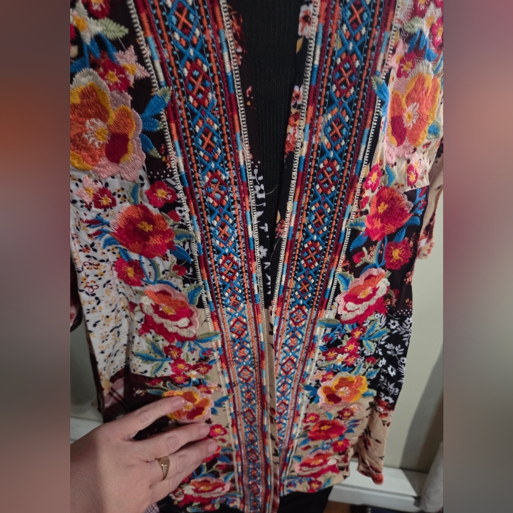 Floral Multicolor Kimono Cardigan - Picture 5 of 5